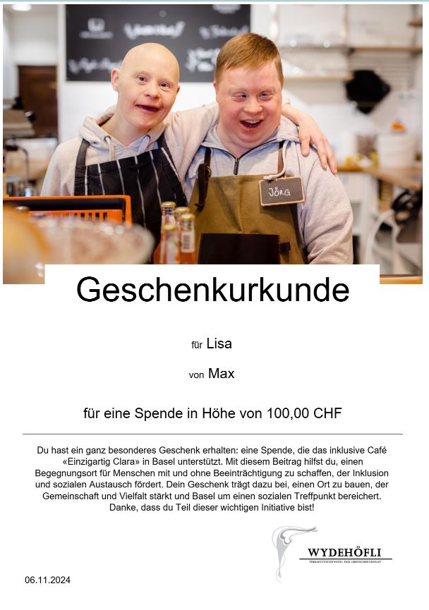 Spendenseite Spenden Zertifikat